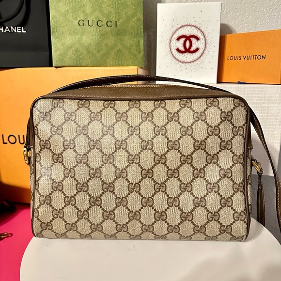 ✅FINAL SALE! Authentic Gucci Sherry GG PVC Leather Crossbody Bag - Picture 3 of 12